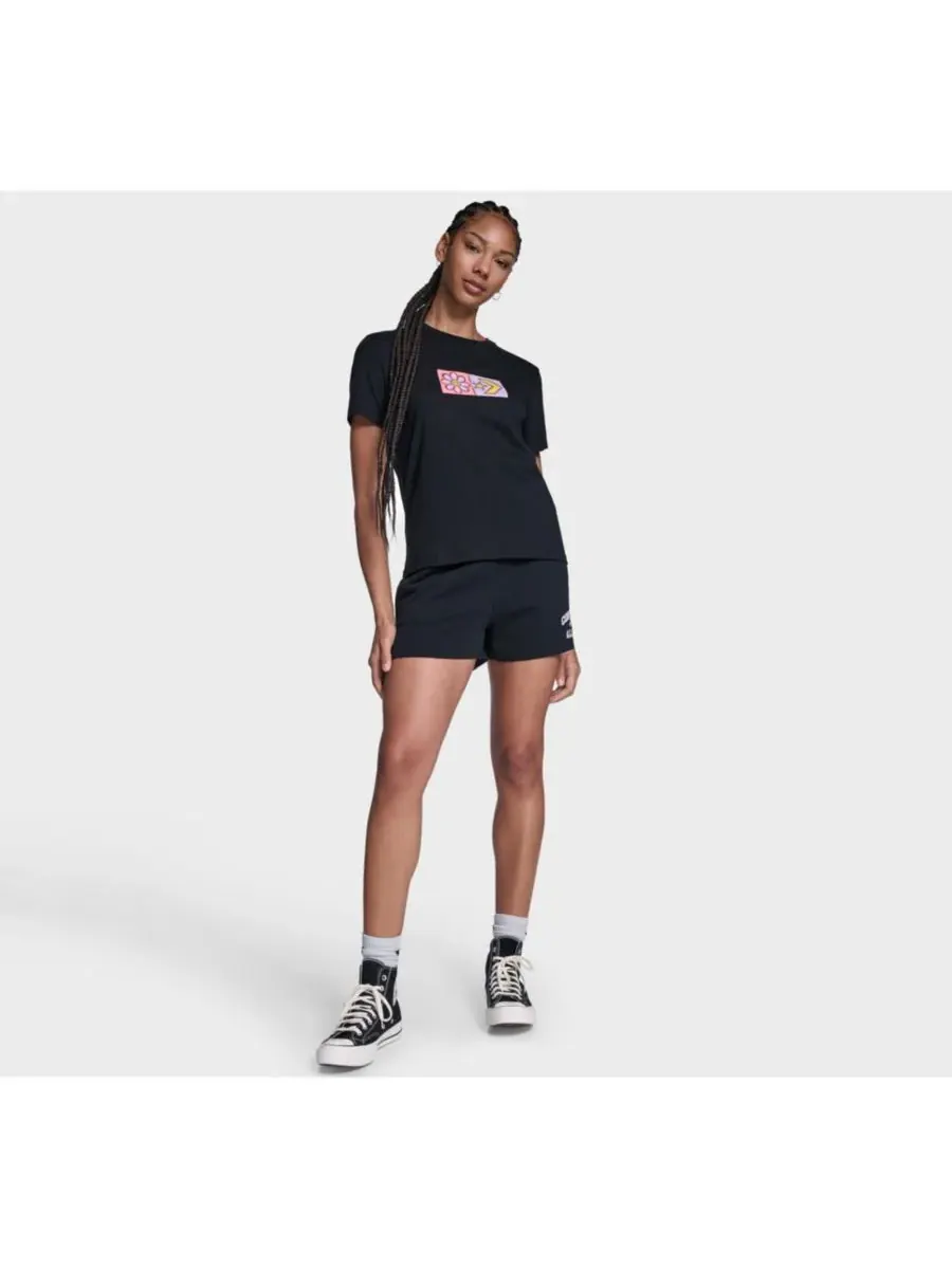 Женская футболка с цветочным узором Converse — изображение 5 из 6, черный