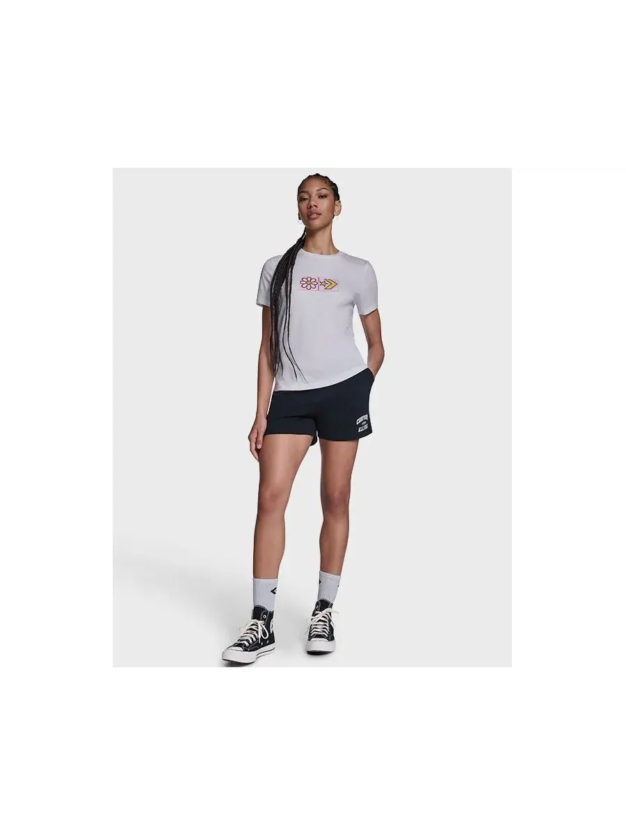 Женская футболка с цветочным узором Converse — изображение 4 из 7, белый