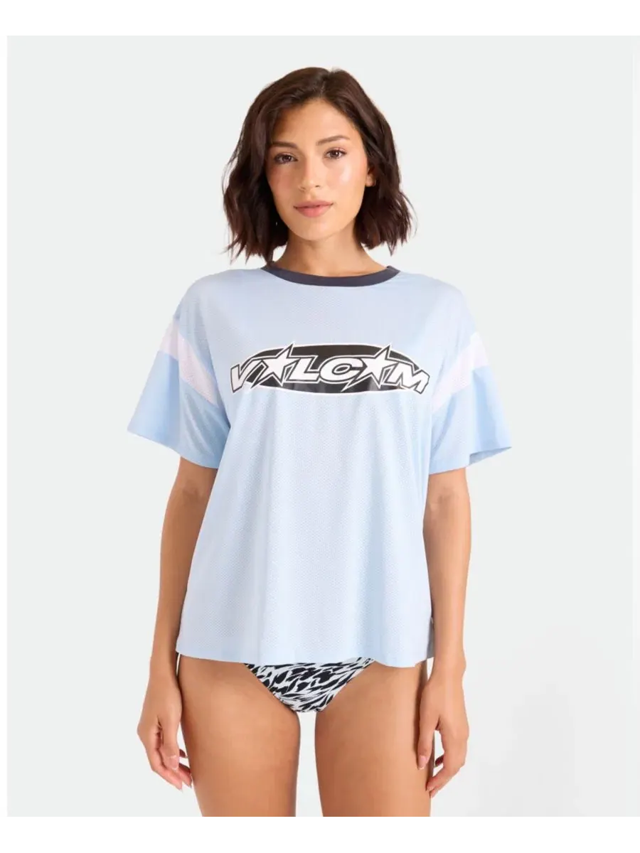Женская пляжная накидка с круглым вырезом и короткими рукавами Volcom, Summer Song