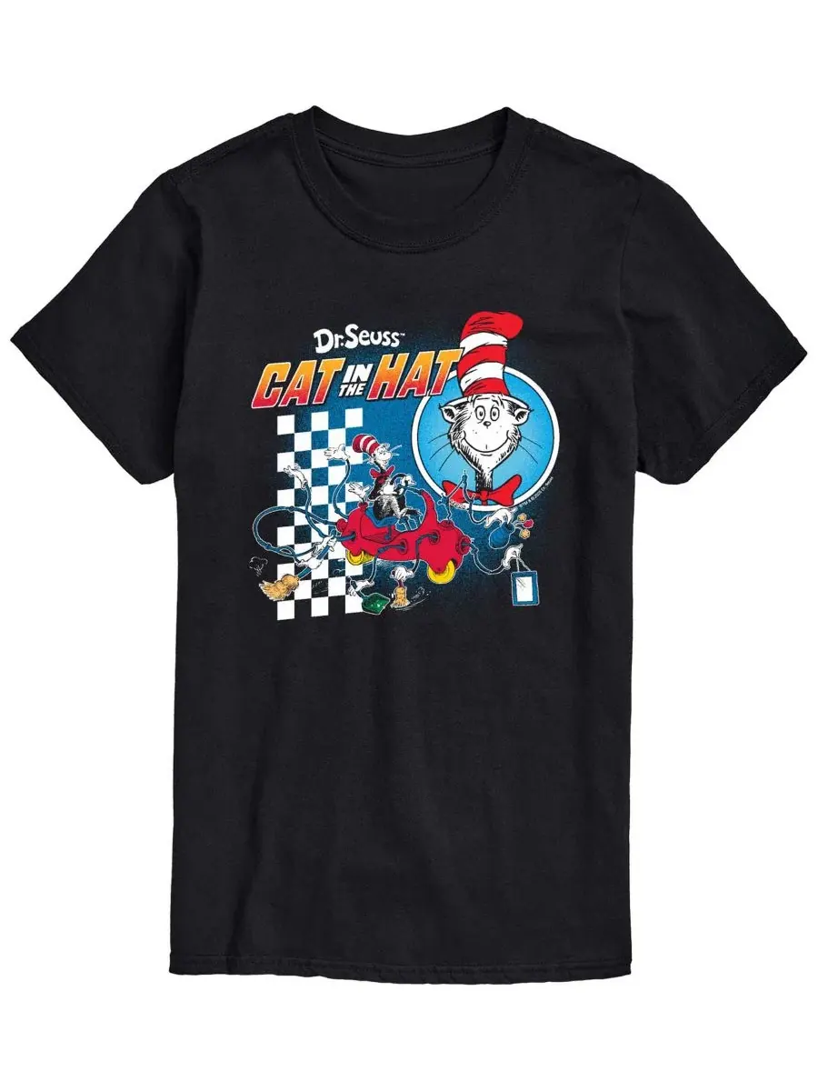 Мужская футболка с коротким рукавом и графическим принтом в стиле Dr Seuss Racing AIRWAVES — изображение 1 из 3, черный