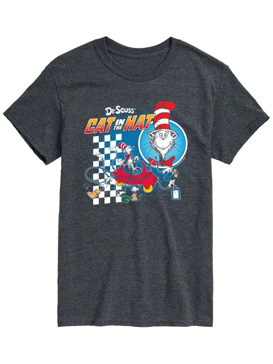 Мужская футболка с коротким рукавом и графическим принтом в стиле Dr Seuss Racing AIRWAVES — изображение 1 из 3, темно-серый