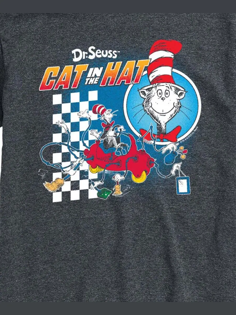 Мужская футболка с коротким рукавом и графическим принтом в стиле Dr Seuss Racing AIRWAVES — изображение 3 из 3, темно-серый