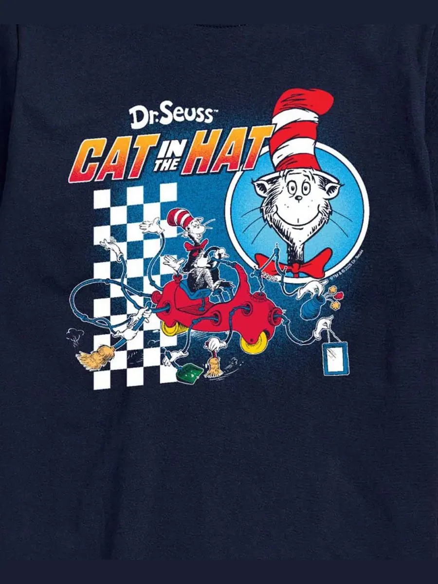 Мужская футболка с коротким рукавом и графическим принтом в стиле Dr Seuss Racing AIRWAVES — изображение 3 из 3, темно-синий