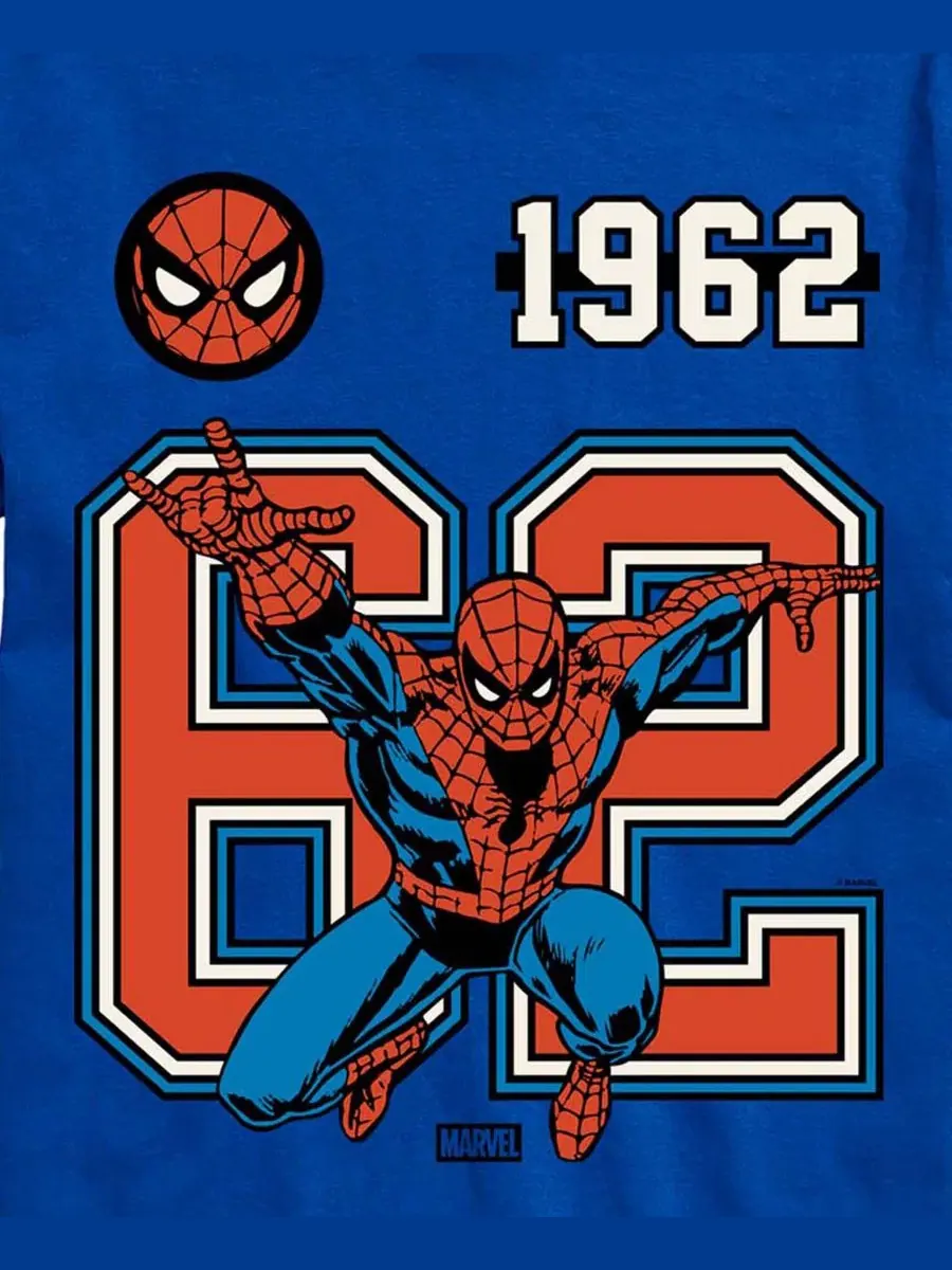 Мужская спортивная футболка с коротким рукавом и графическим принтом Marvel Spider-Man AIRWAVES — изображение 3 из 3, синий