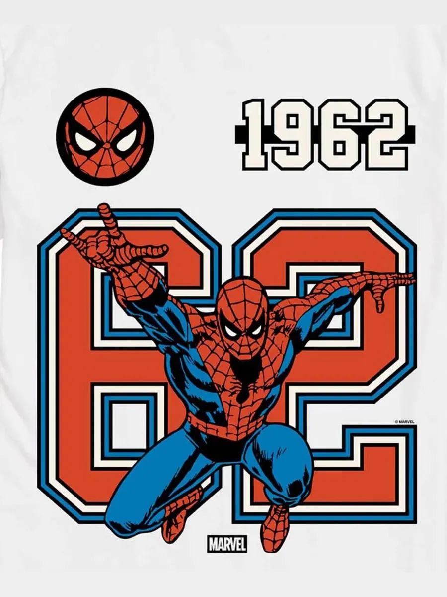 Мужская спортивная футболка с коротким рукавом и графическим принтом Marvel Spider-Man AIRWAVES — изображение 3 из 3, белый