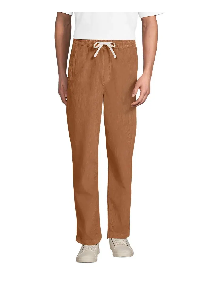 Мужские вельветовые брюки Coastal Corduroy Pull On Deck Pant Lands' End — 4