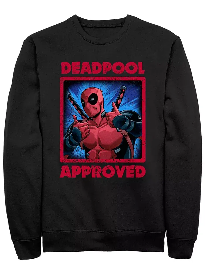 Мужская толстовка с капюшоном Deadpool Approved Crew Fleece Fifth Sun — изображение 1 из 1, черный