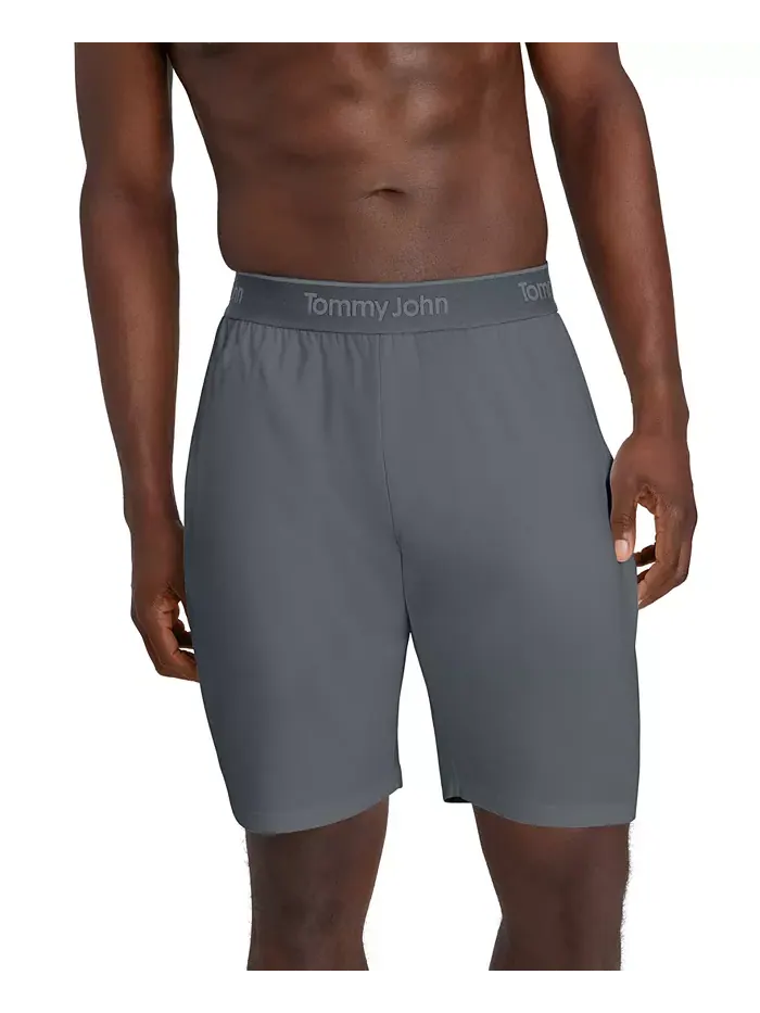 Мужские шорты для сна Second Skin Mid Rise Tommy John — изображение 2 из 3, серый