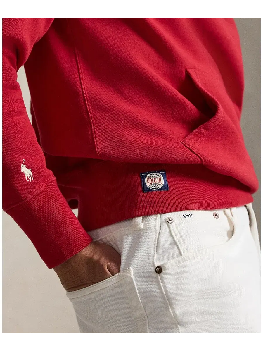 Мужская толстовка с длинными рукавами и нашивкой с логотипом Polo Ralph Lauren — изображение 3 из 6, красный