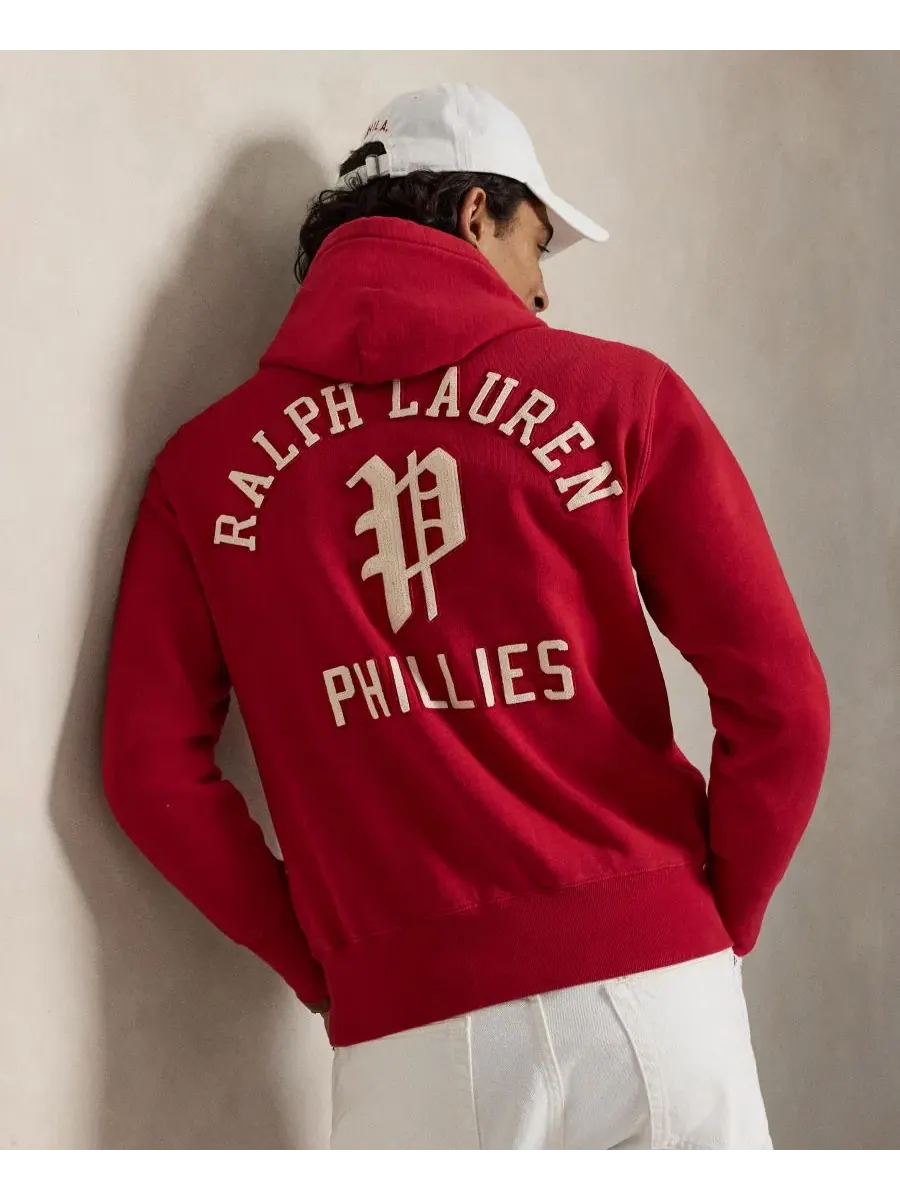 Мужская толстовка с длинными рукавами и нашивкой с логотипом Polo Ralph Lauren — изображение 4 из 6, красный