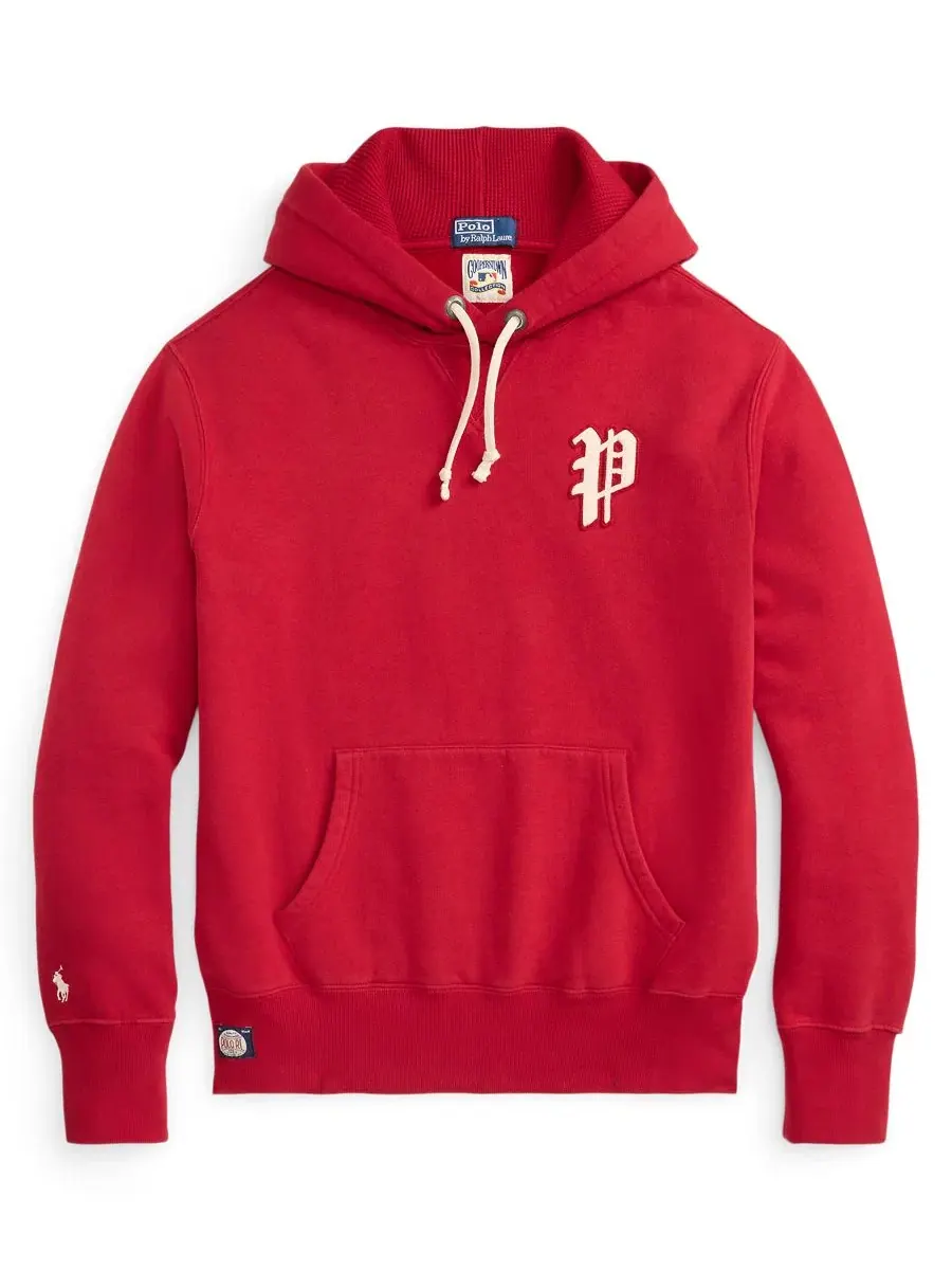 Мужская толстовка с длинными рукавами и нашивкой с логотипом Polo Ralph Lauren — изображение 6 из 6, красный