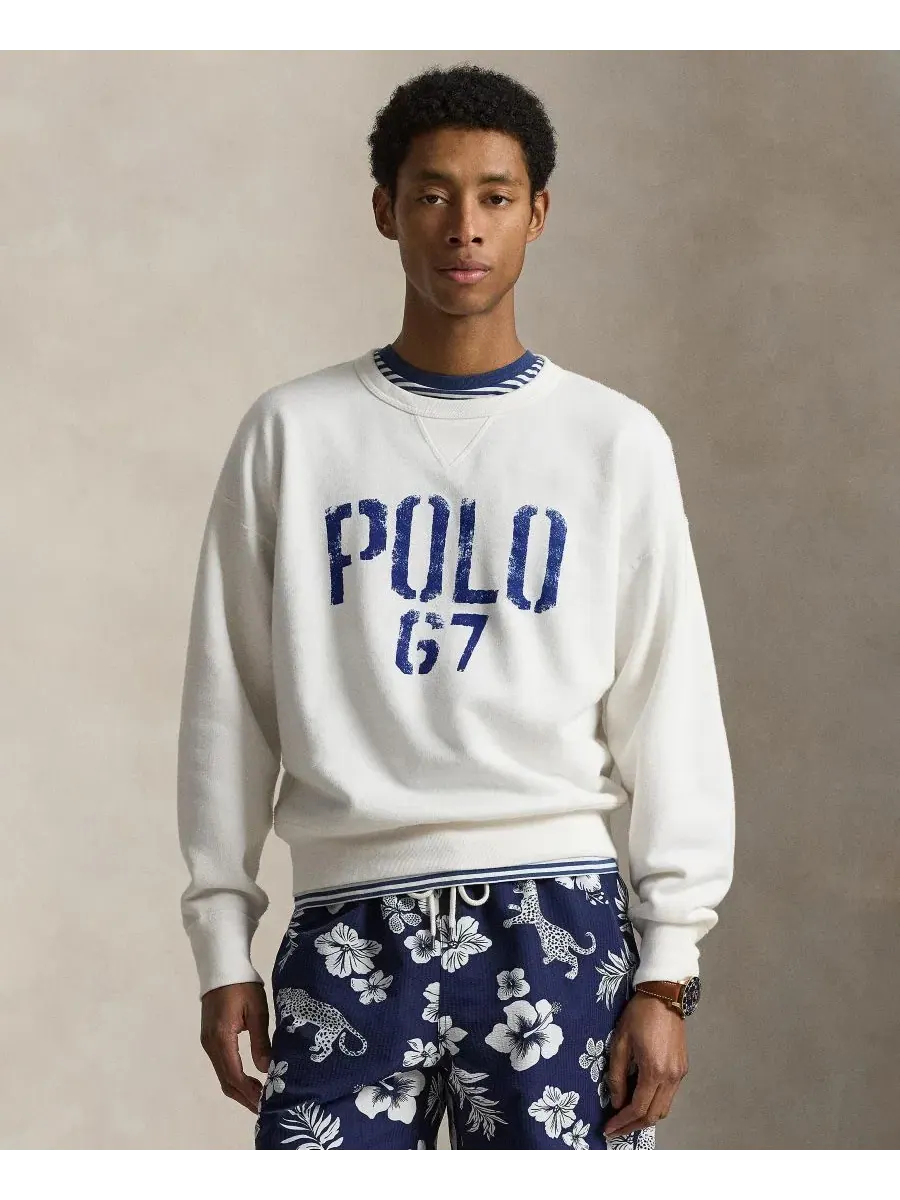 Мужская толстовка с круглым вырезом Polo Ralph Lauren — изображение 1 из 5, голубой