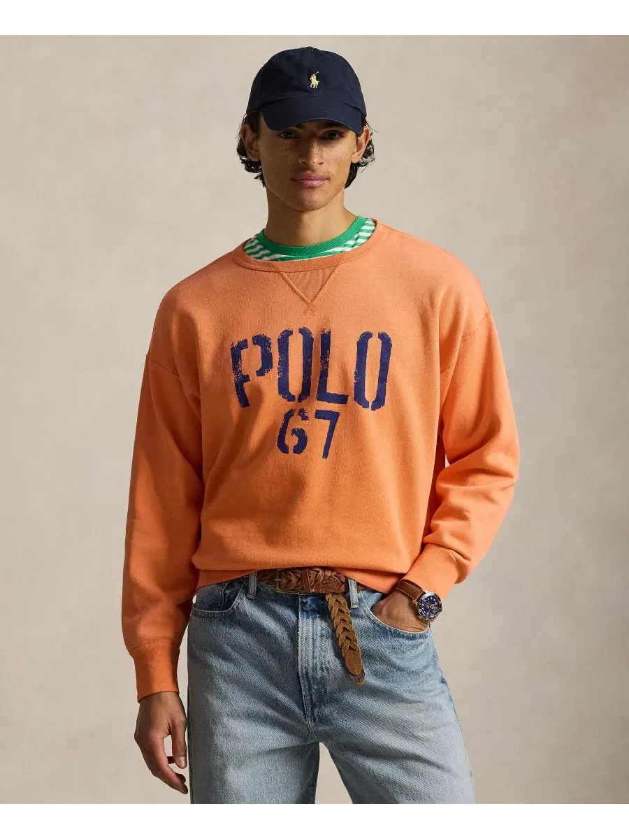 Мужская толстовка с круглым вырезом Polo Ralph Lauren — изображение 1 из 5, голубой