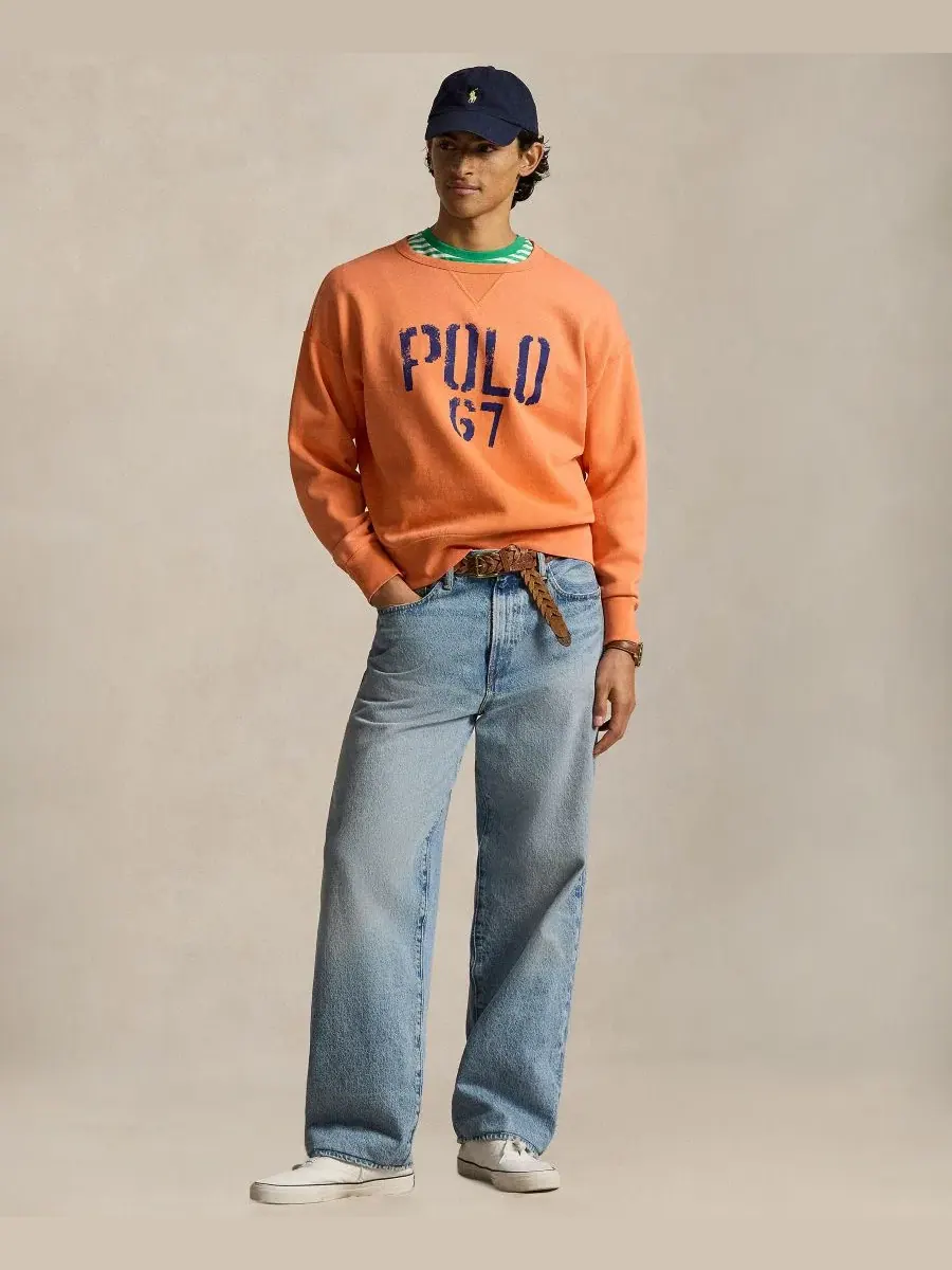 Мужская толстовка с круглым вырезом Polo Ralph Lauren — изображение 2 из 5, голубой