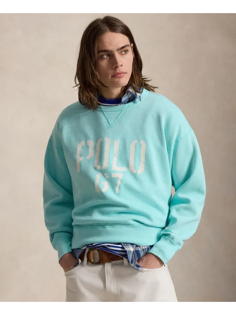 Мужская толстовка с круглым вырезом Polo Ralph Lauren — изображение 1 из 5, голубой