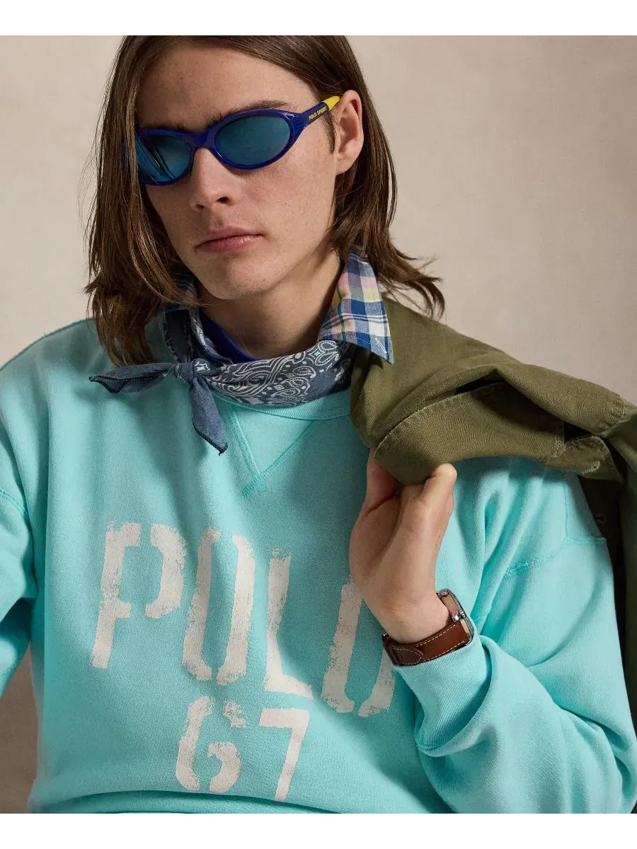 Мужская толстовка с круглым вырезом Polo Ralph Lauren — изображение 3 из 5, голубой