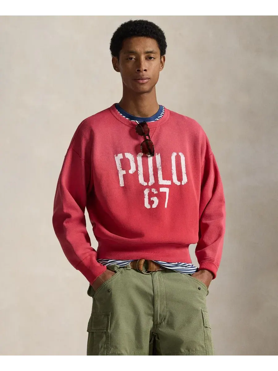 Мужская толстовка с круглым вырезом Polo Ralph Lauren — изображение 1 из 5, красный