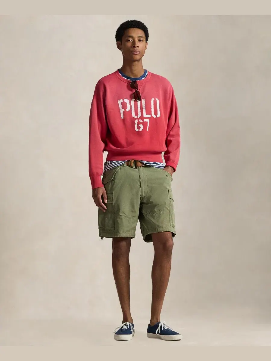 Мужская толстовка с круглым вырезом Polo Ralph Lauren — изображение 2 из 5, красный