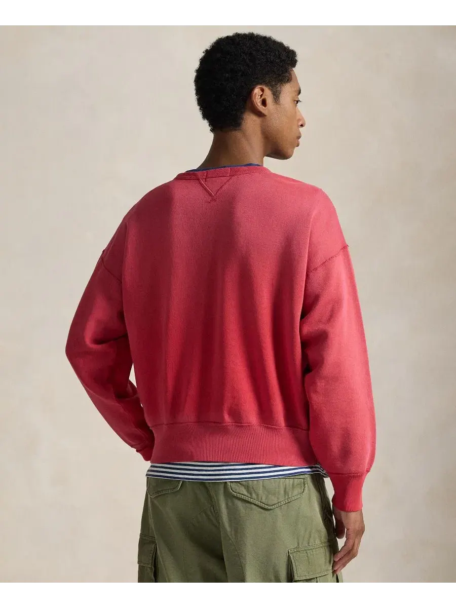 Мужская толстовка с круглым вырезом Polo Ralph Lauren — изображение 4 из 5, красный