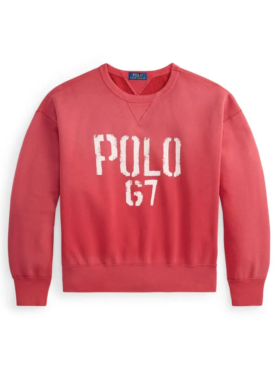 Мужская толстовка с круглым вырезом Polo Ralph Lauren — изображение 5 из 5, красный