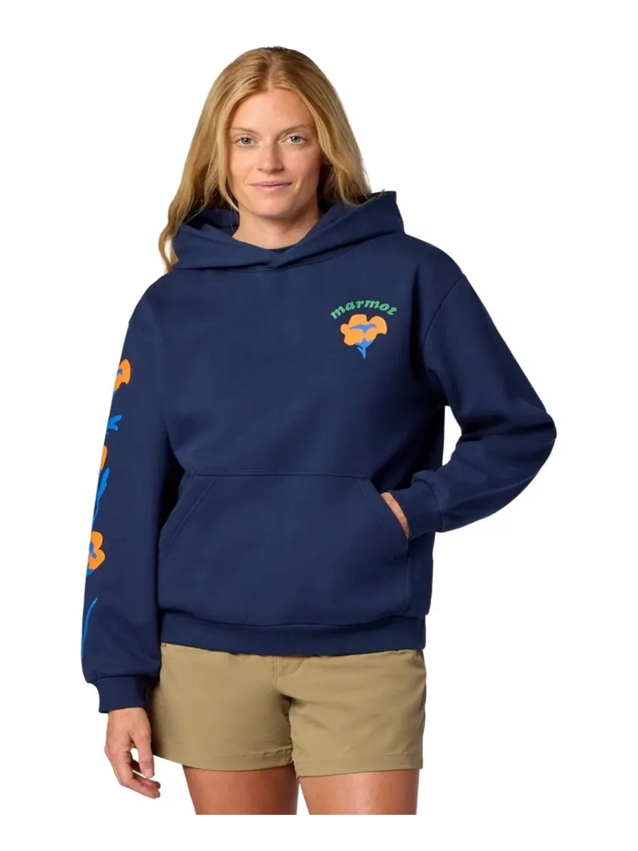 Женская толстовка Born to Bloom Marmot — изображение 1 из 4, темно-синий