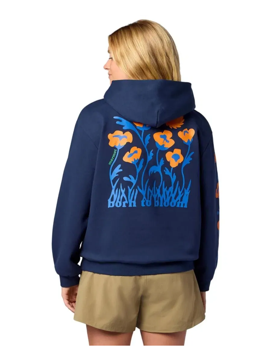 Женская толстовка Born to Bloom Marmot — изображение 2 из 4, темно-синий