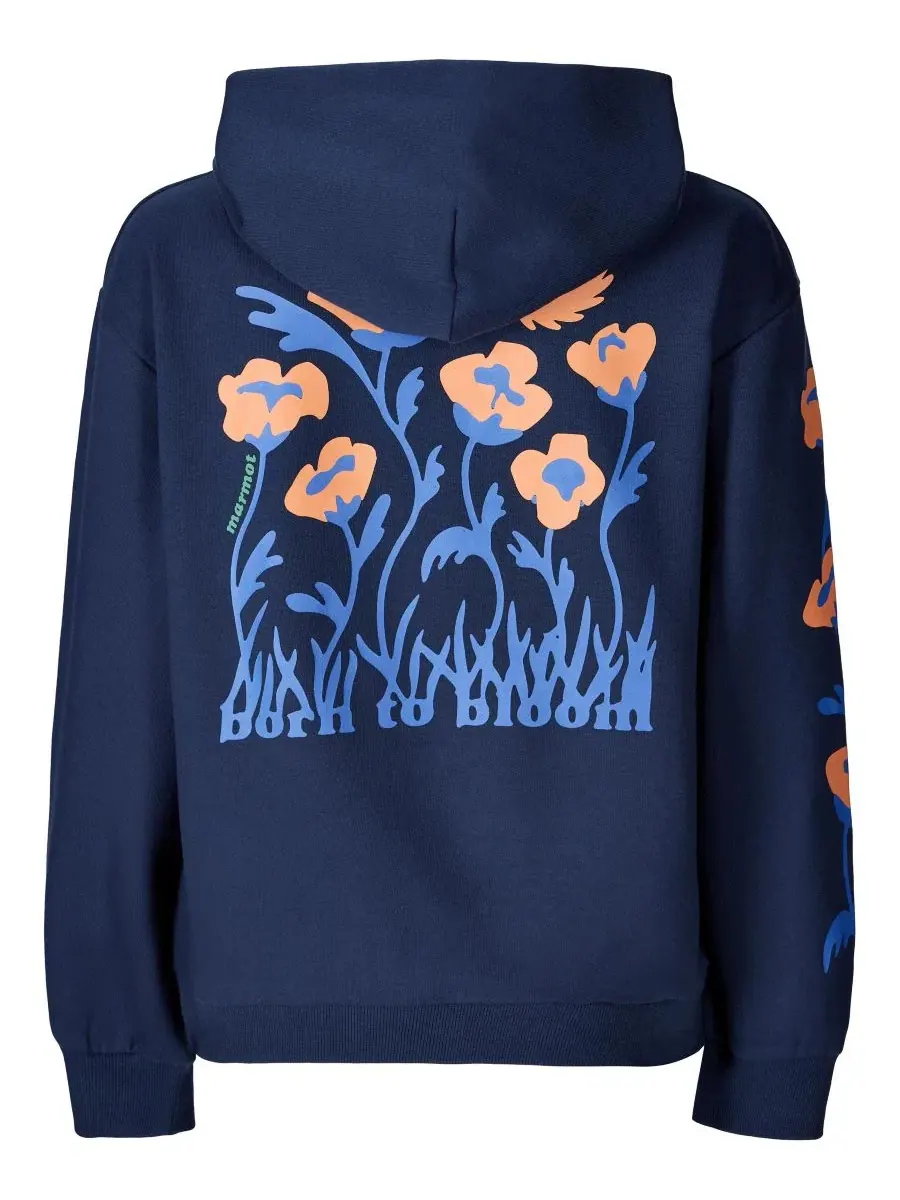 Женская толстовка Born to Bloom Marmot — изображение 3 из 4, темно-синий