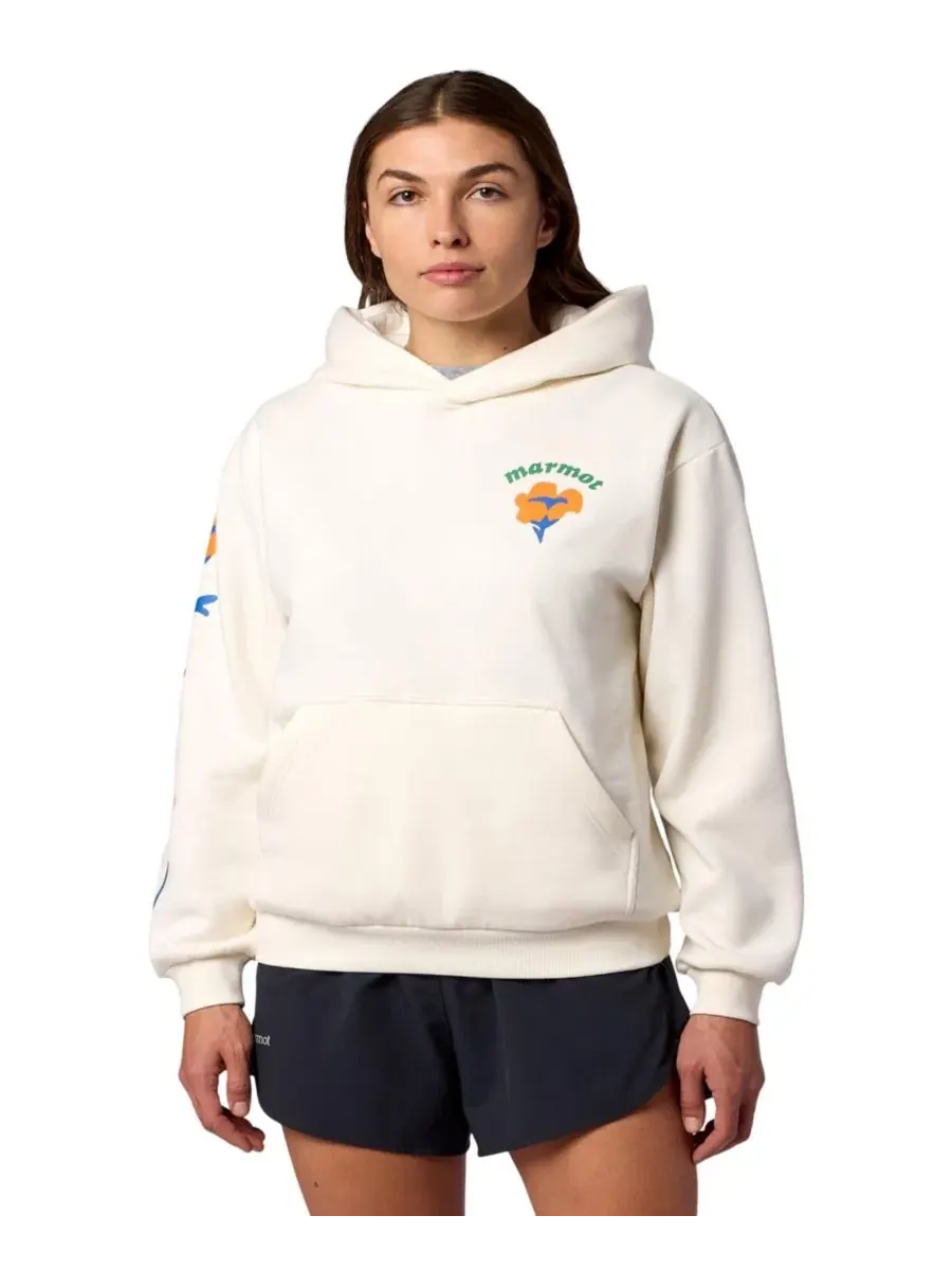 Женская толстовка Born to Bloom Marmot, жемчужный — изображение 1 из 5, серебристый