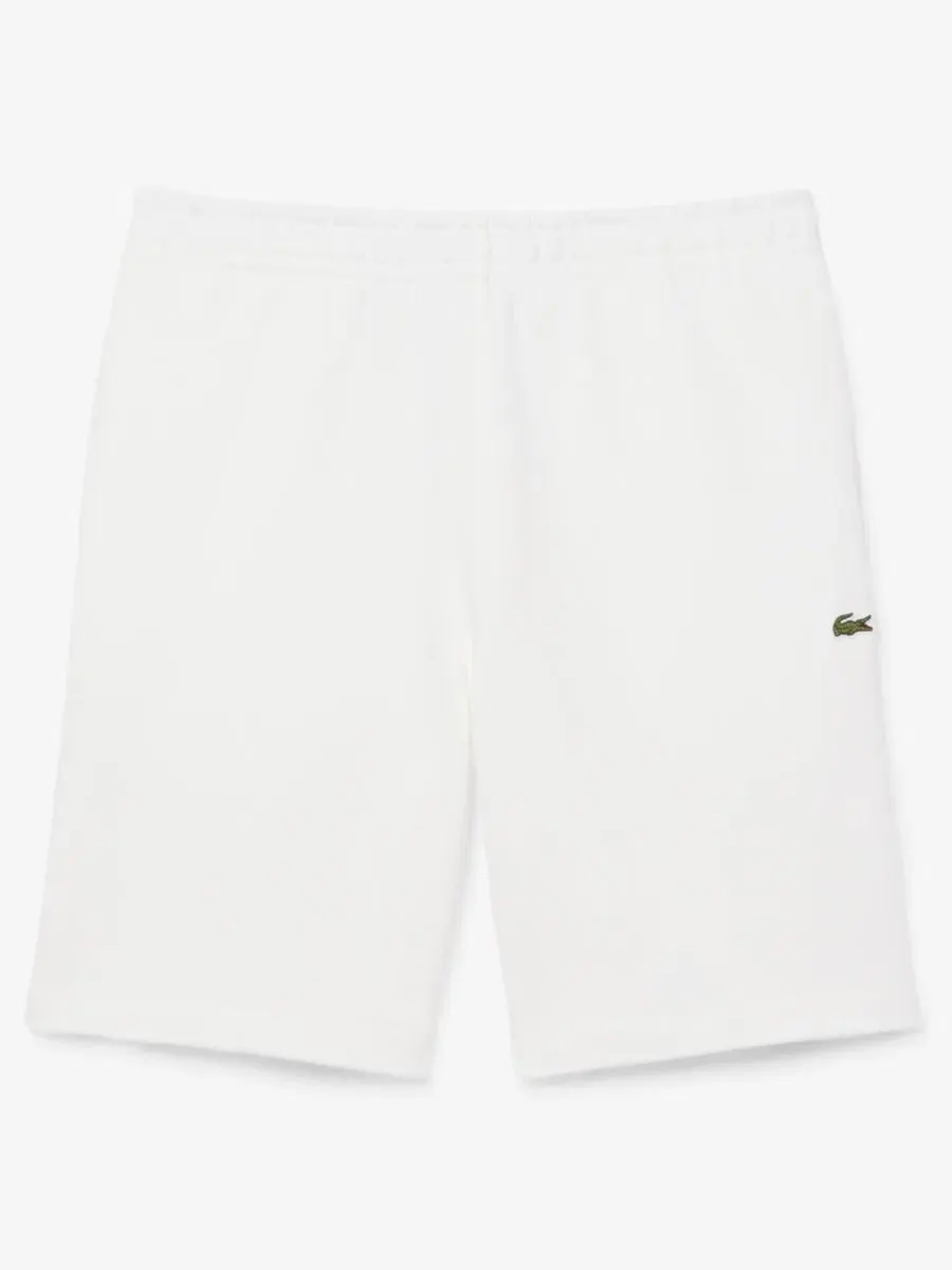 Шорты мужские Lacoste флисовые прямые с логотипом и полосками — изображение 4 из 4, мука