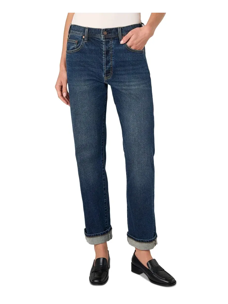 Джинсы-бойфренды Sloane Low-Rise Girlfriend Cuffed Liverpool Los Angeles — изображение 3 из 5, синий