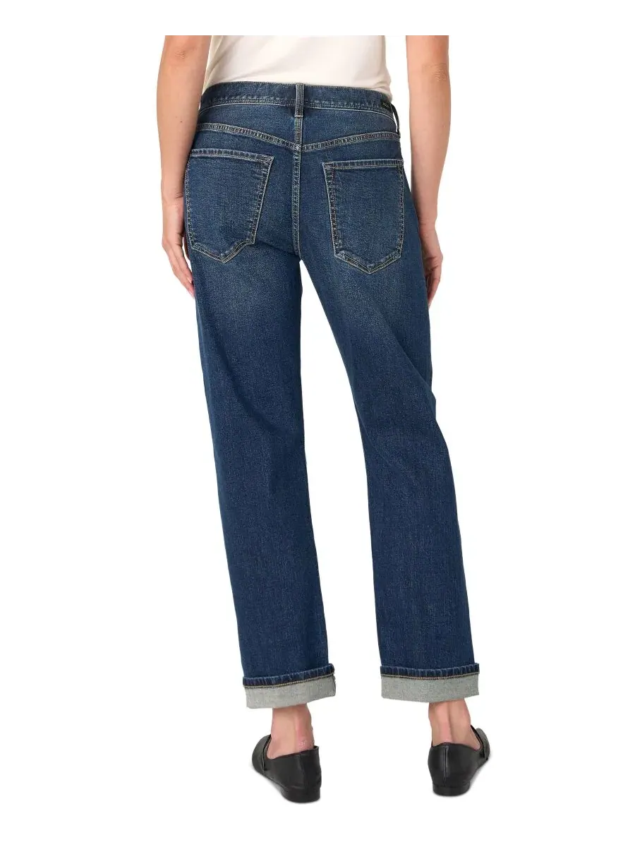 Джинсы-бойфренды Sloane Low-Rise Girlfriend Cuffed Liverpool Los Angeles — изображение 5 из 5, синий