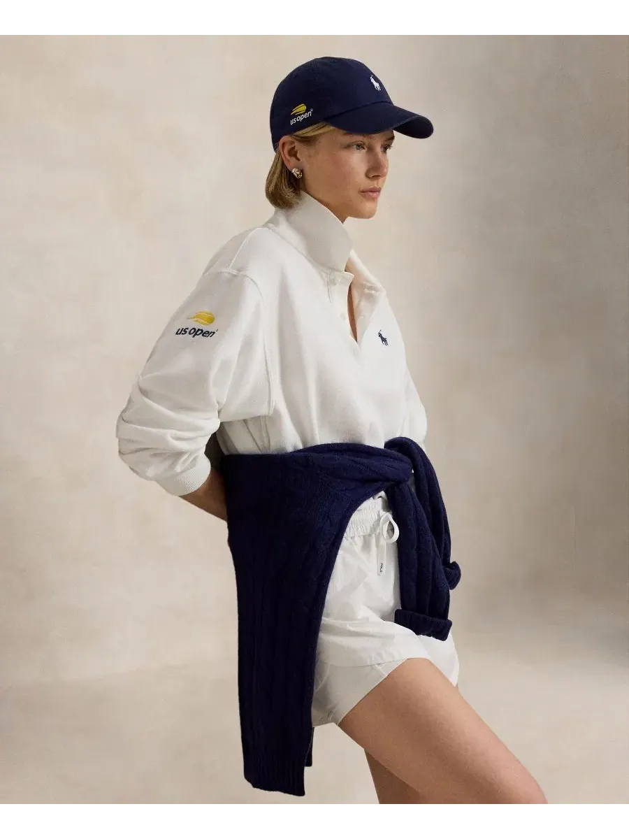 Женская рубашка-поло с длинным рукавом US Open Polo Ralph Lauren — изображение 3 из 5, белый