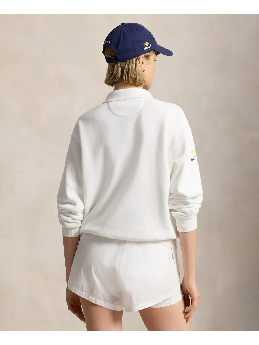 Женская рубашка-поло с длинным рукавом US Open Polo Ralph Lauren — изображение 4 из 5, белый