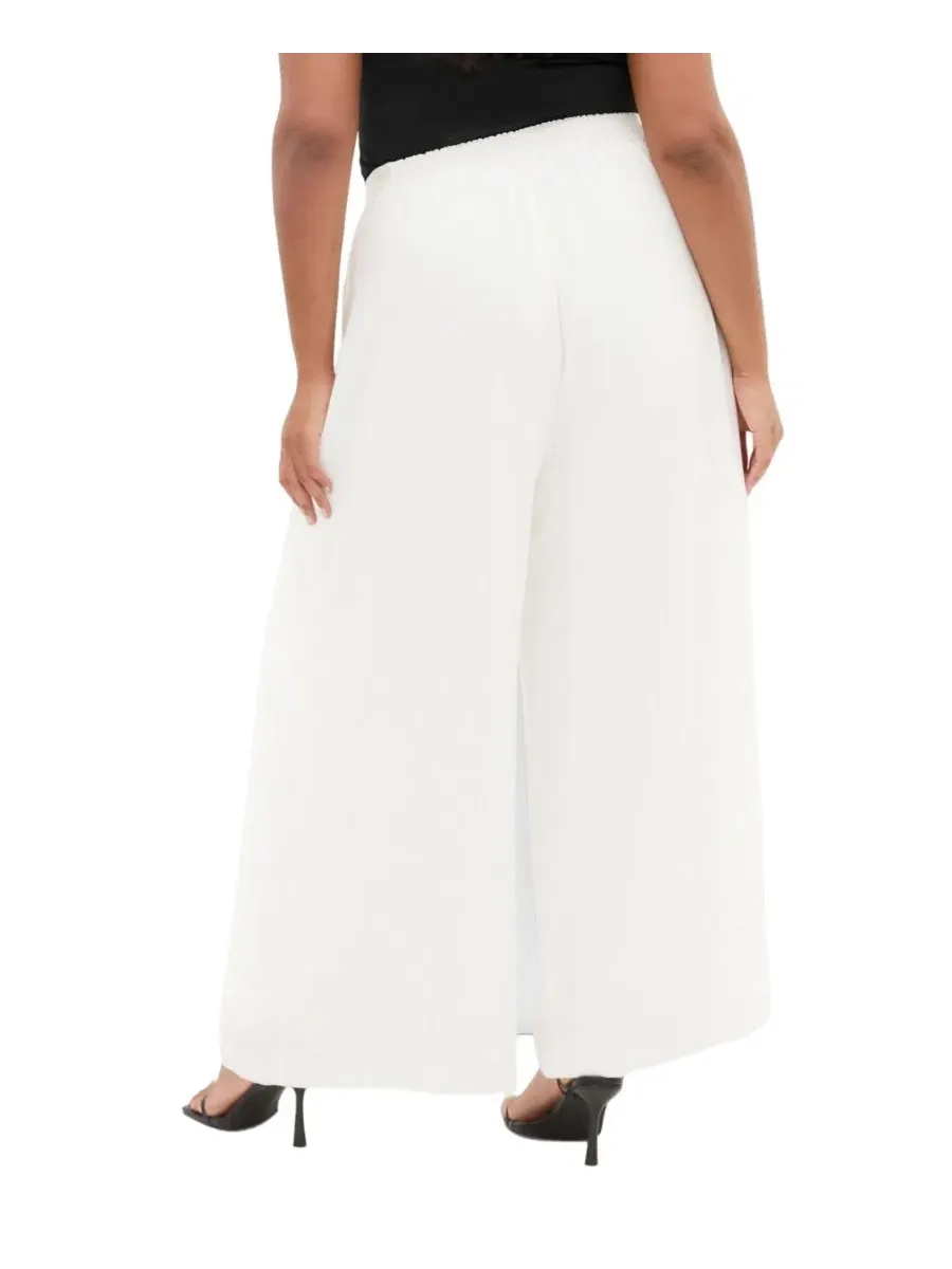 Штаны с высокой посадкой Abbie Fully Lined Wide Leg CITY CHIC — изображение 2 из 5, белый