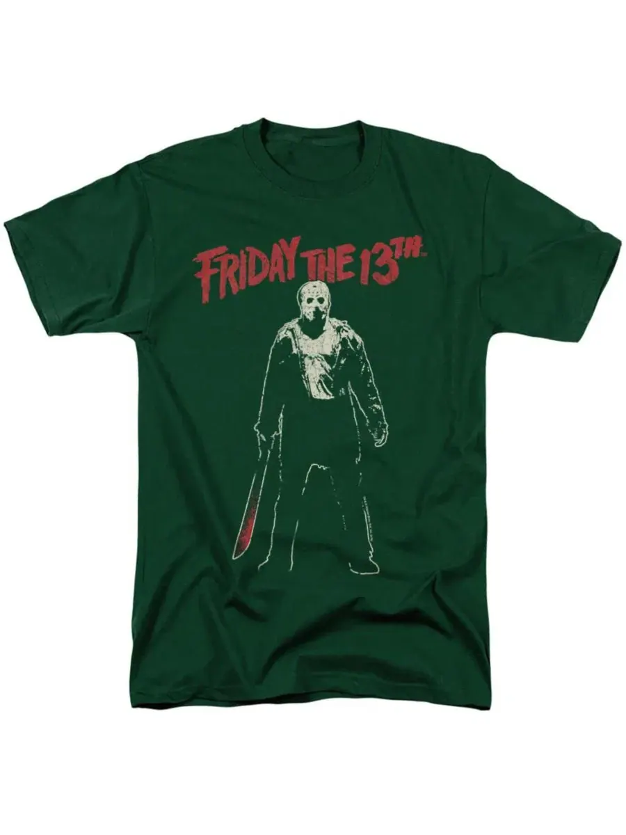 Футболка с длинным рукавом Big & Tall Chchch Ahahah Friday The 13th — изображение 1 из 3, зеленый