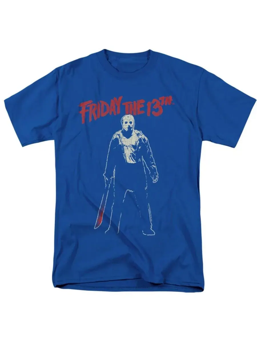 Футболка хлопковая Big & Tall Chchch Ahahah Friday The 13th — изображение 1 из 3, королевский