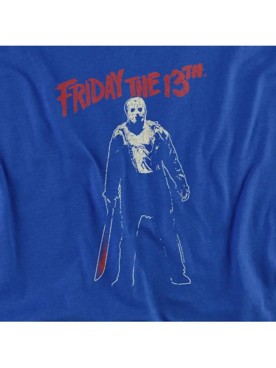 Футболка хлопковая Big & Tall Chchch Ahahah Friday The 13th — изображение 3 из 3, королевский