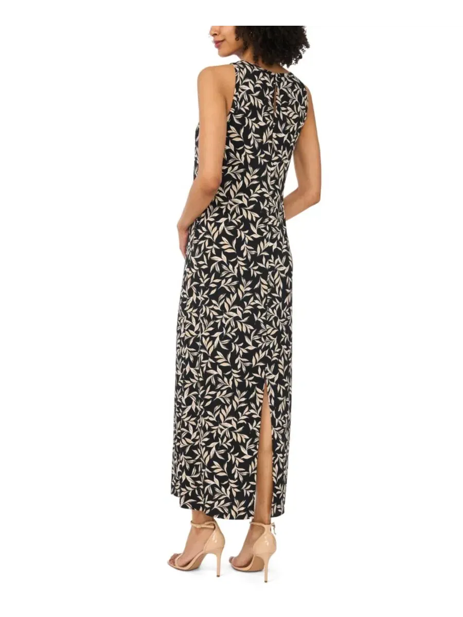 Платье-макси без рукавов с круглым вырезом, модель Crewneck Sleeveless Maxi Dress Vince Camuto — изображение 4 из 4, серый
