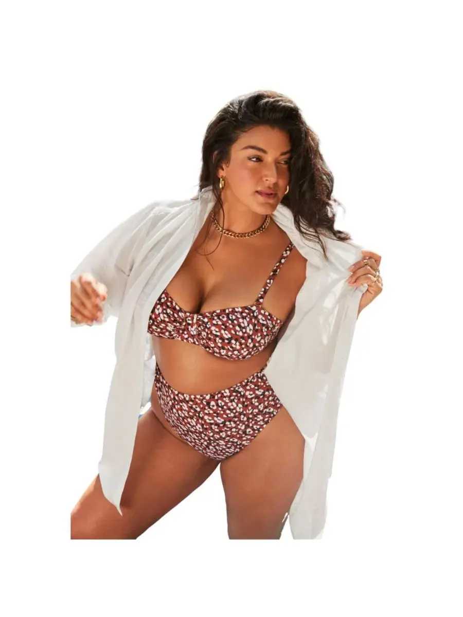 Женская пляжная рубашка-oversize с длинным рукавом Swimsuits for All — белый