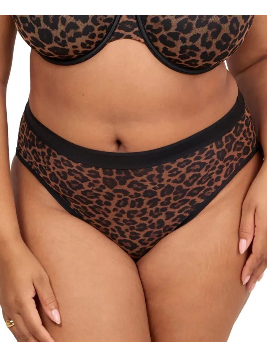 Женские трусы-слип из сетки с высоким вырезом, модель Designer Leo Curvy Couture, Designer Leo — без цвета