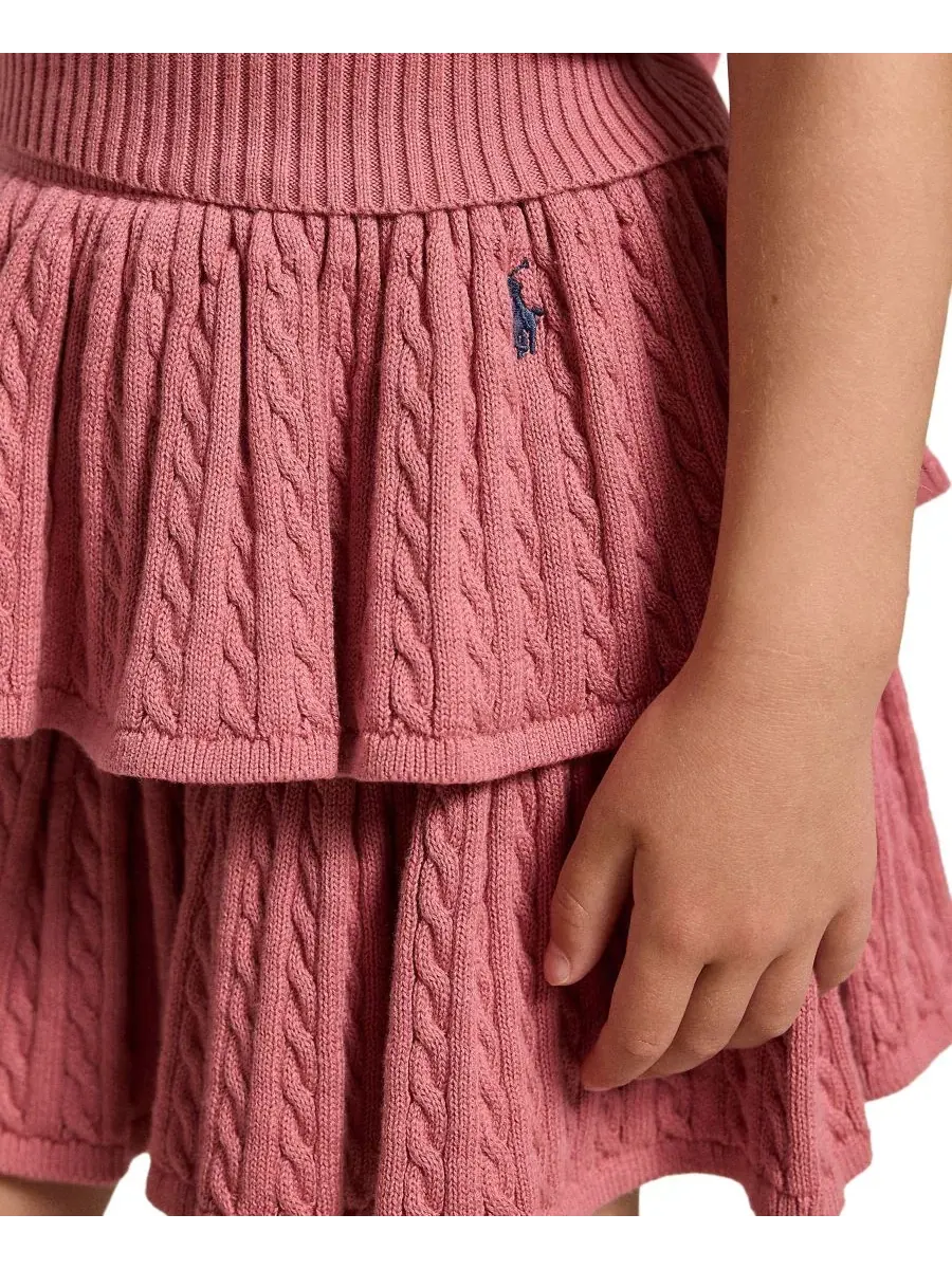 Юбка хлопковая с ярусным кроем Mini-Cable Polo Ralph Lauren — 3