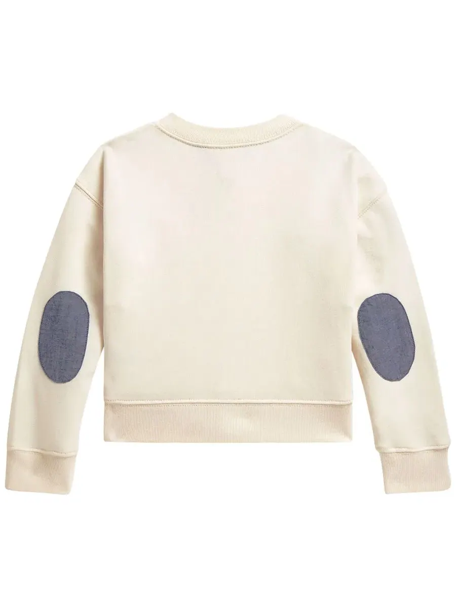 Кардиган из флиса с логотипом Polo Ralph Lauren — изображение 2 из 3, кремовый