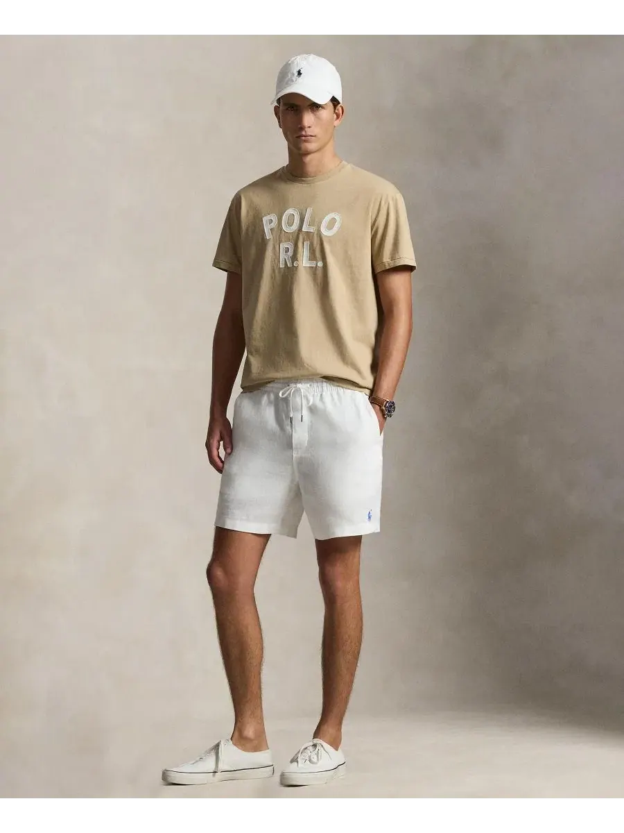 Футболка классического кроя с коротким рукавом Polo Ralph Lauren — изображение 2 из 4, винтажный хаки