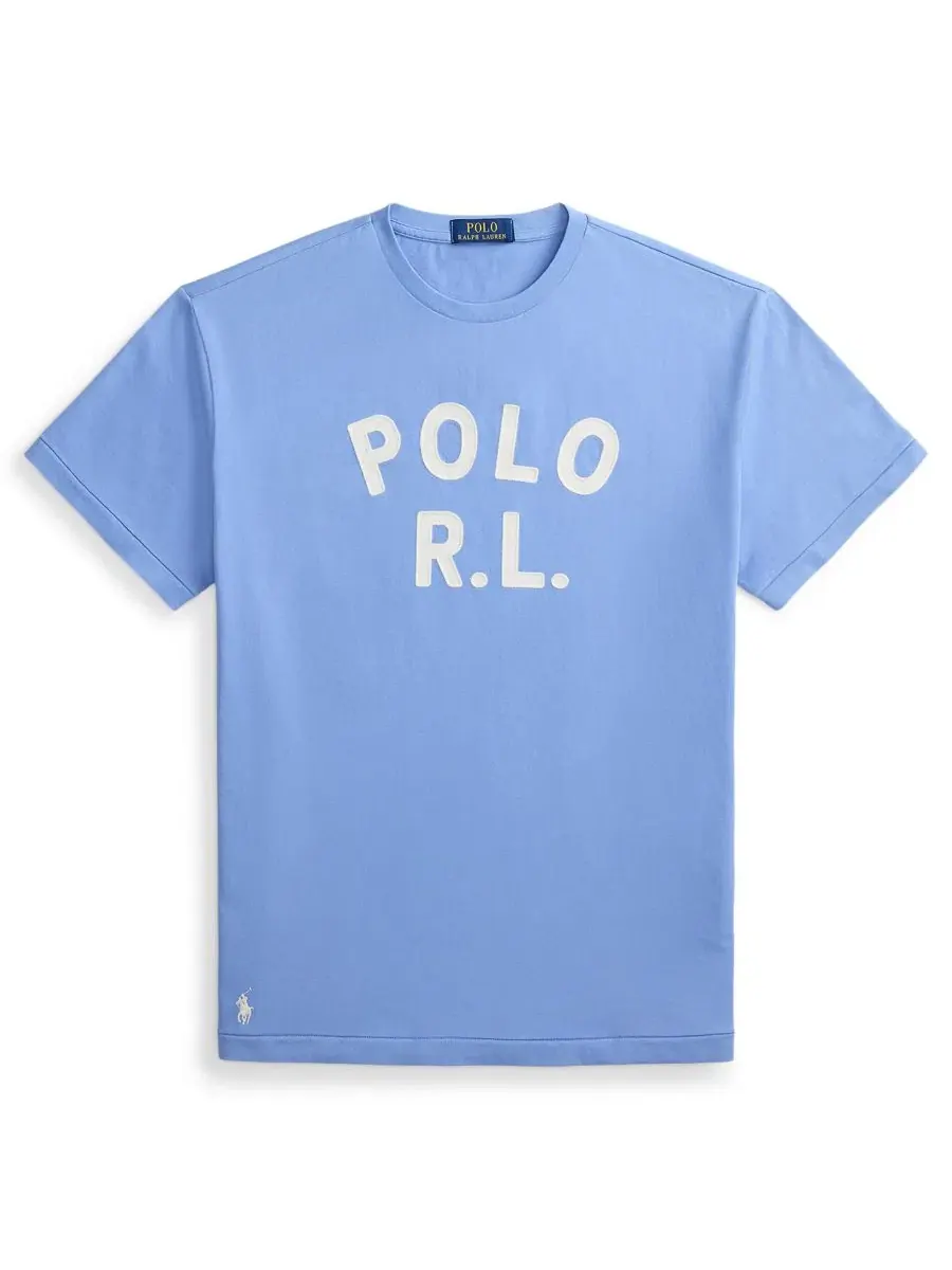 Футболка классического кроя с коротким рукавом, хлопковая Polo Ralph Lauren — изображение 5 из 5, синий