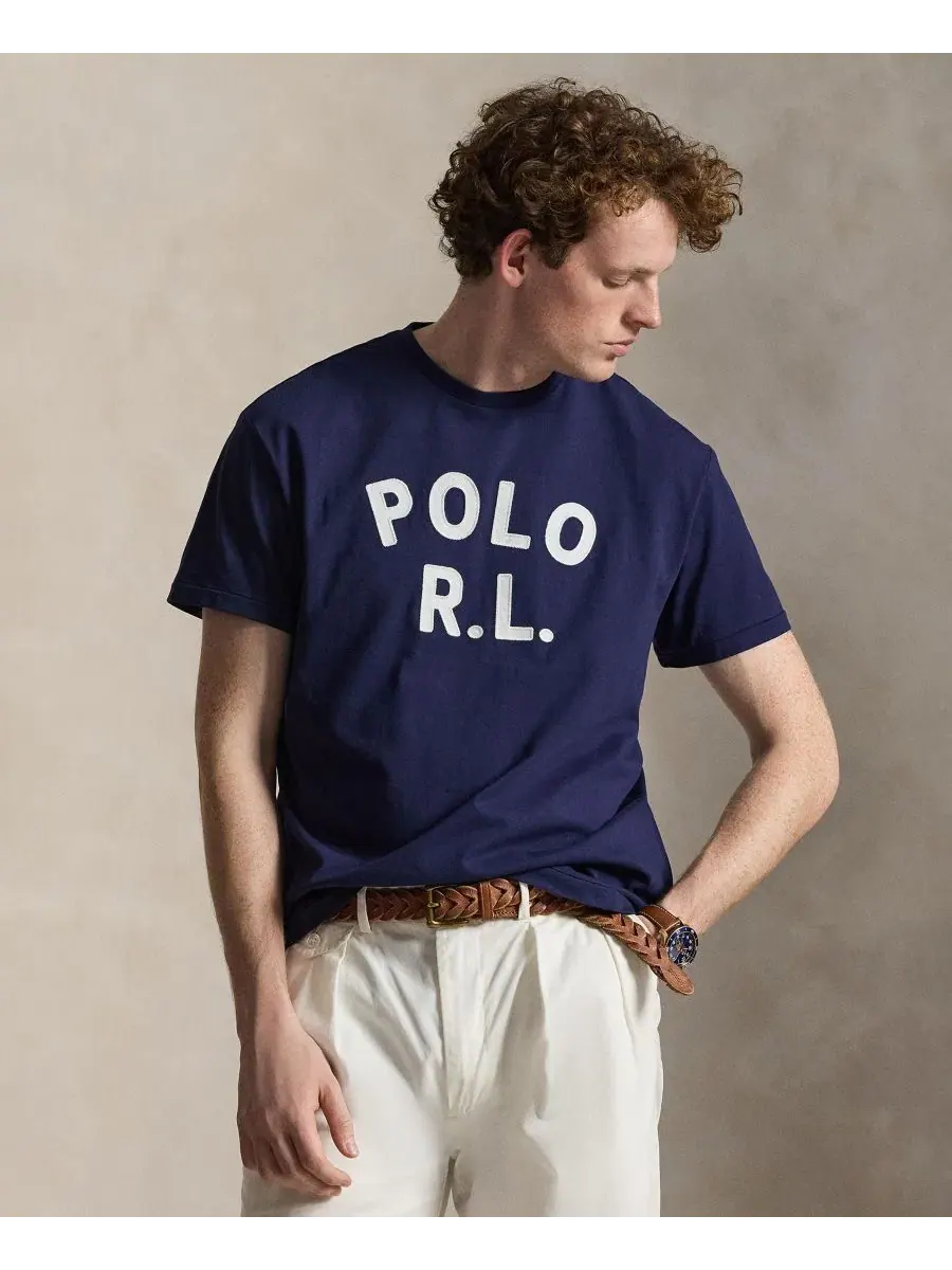 Футболка с коротким рукавом классического кроя Polo Ralph Lauren — изображение 1 из 7, темно-синий