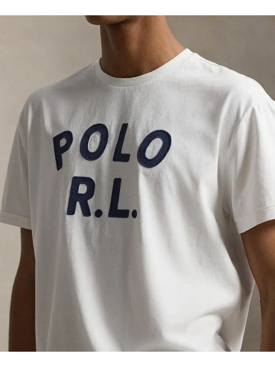 Футболка классического кроя с коротким рукавом Polo Ralph Lauren — изображение 3 из 5, белый