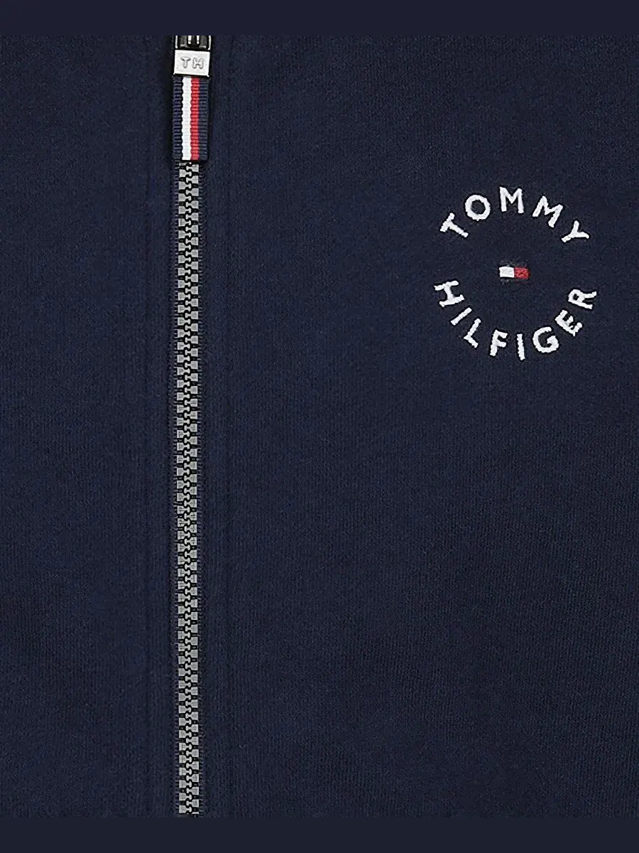 Худи на молнии с капюшоном из флиса Tommy Hilfiger — изображение 9 из 9, черный