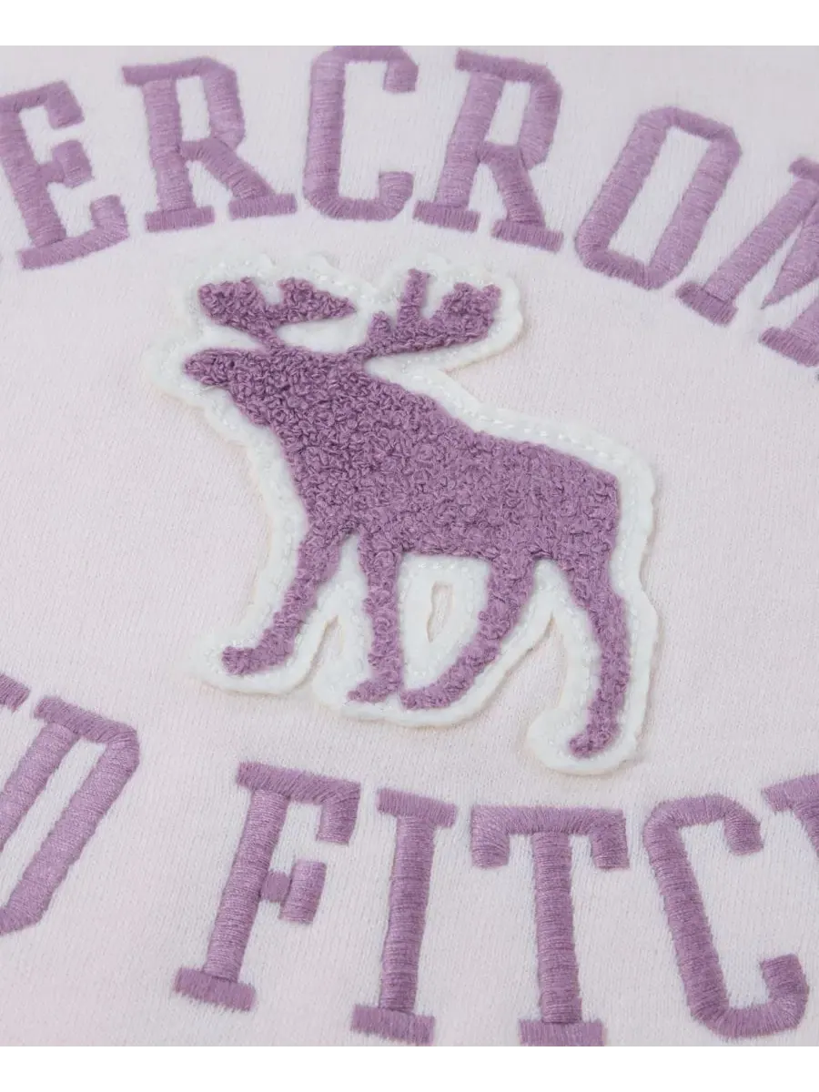 Детский худи на молнии с принтом сзади abercrombie kids — изображение 4 из 4, фиолетовый