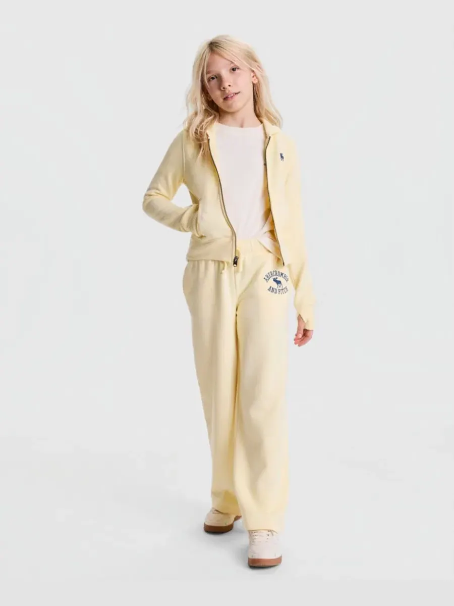 Детский худи на молнии с принтом сзади abercrombie kids — изображение 2 из 7, желтый