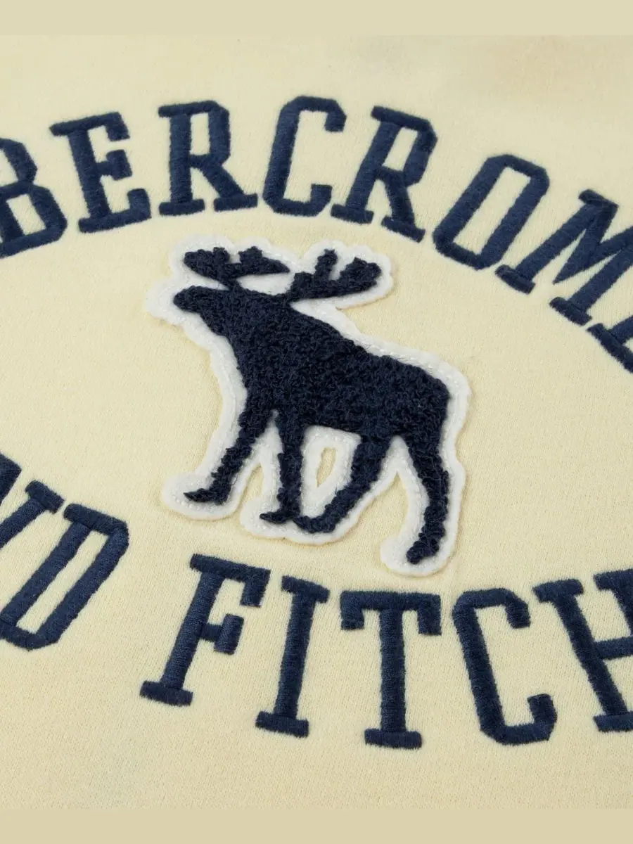 Детский худи на молнии с принтом сзади abercrombie kids — изображение 7 из 7, желтый